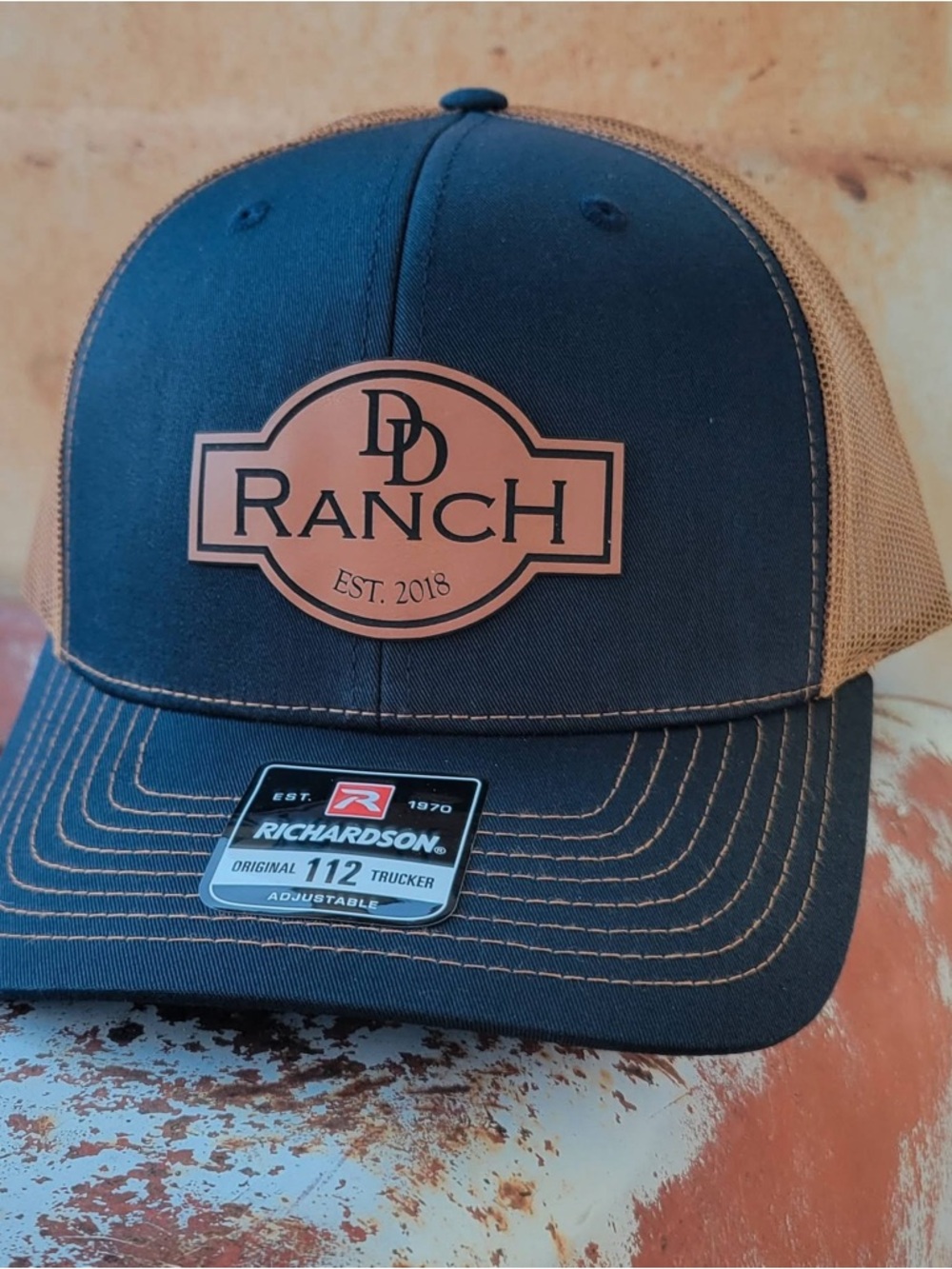 DD Ranch Richardson Trucker Cap in Navy and Tan